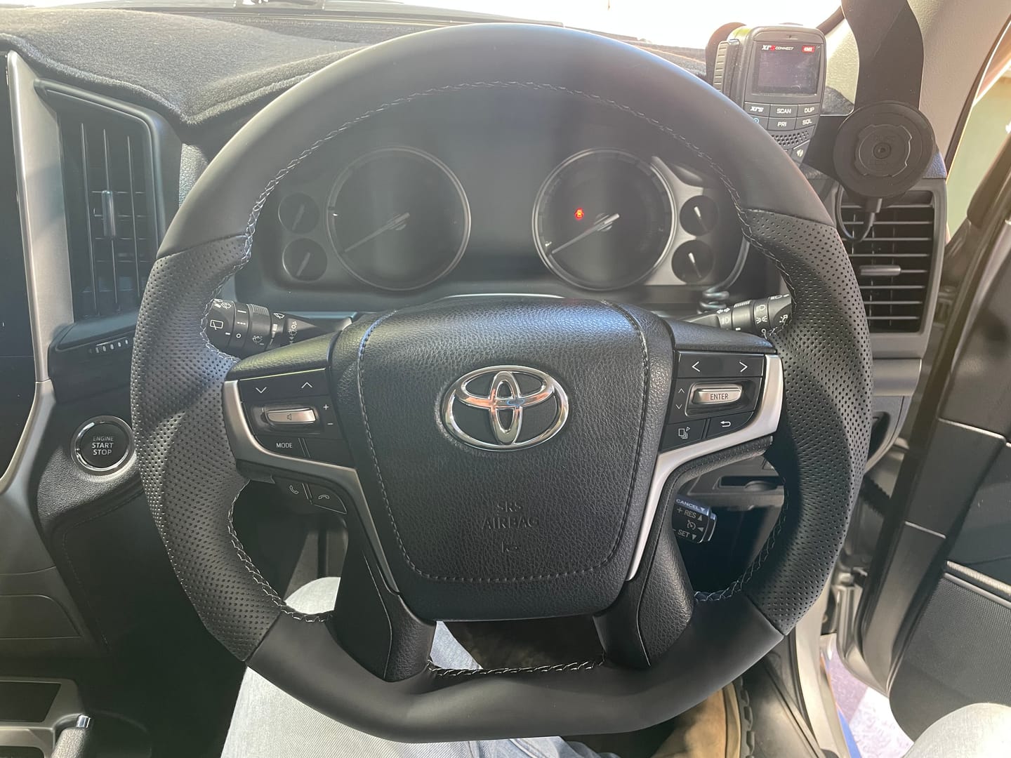 Customer photo review of Premium Steering Wheel - Suitable for use with Toyota LandCruiser 200 Series 2015-2021 Genuine Perforated Leather