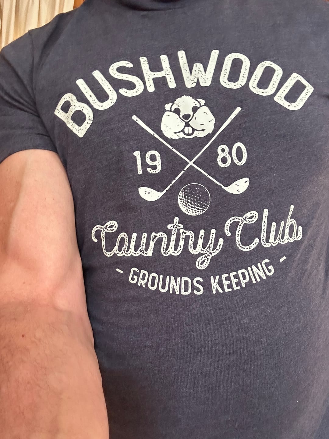Customer photo review of Bushwood Country Club Men's/Unisex Super Soft Tee