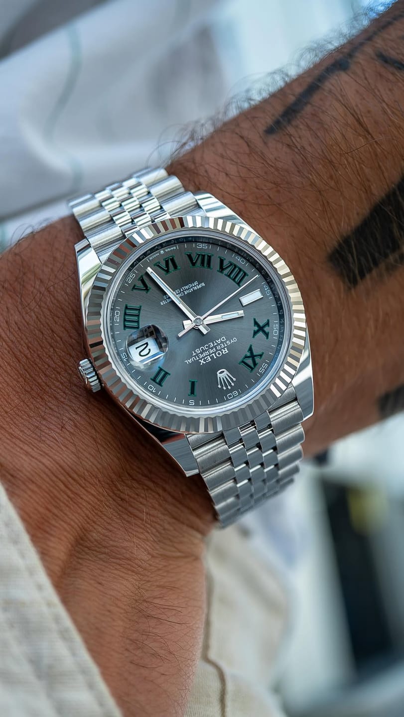 Customer photo review of Datejust 41mm 126334 Wimbledon Stainless Steel Slate Dial Oyster