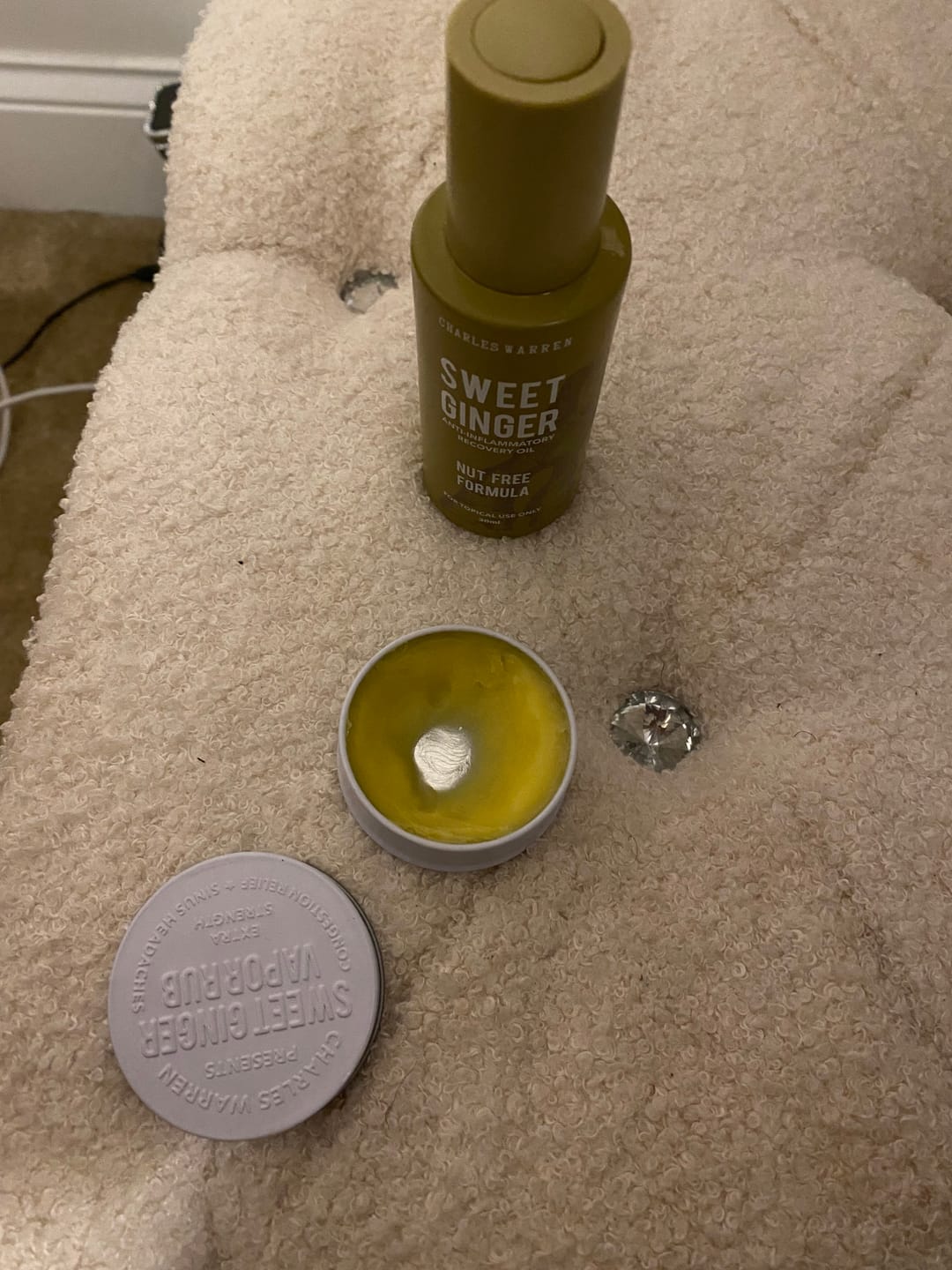 Customer photo review of Extra Strength Sweet Ginger Vapor Rub [Compact]