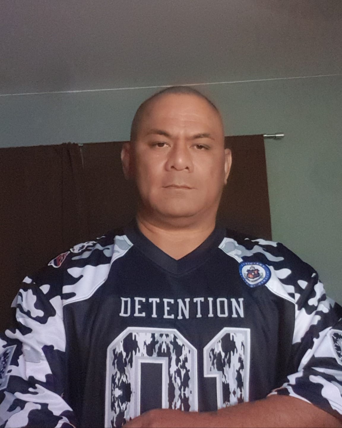 Customer photo review of Custom Black White Personalized Camo Authentic Football Jersey