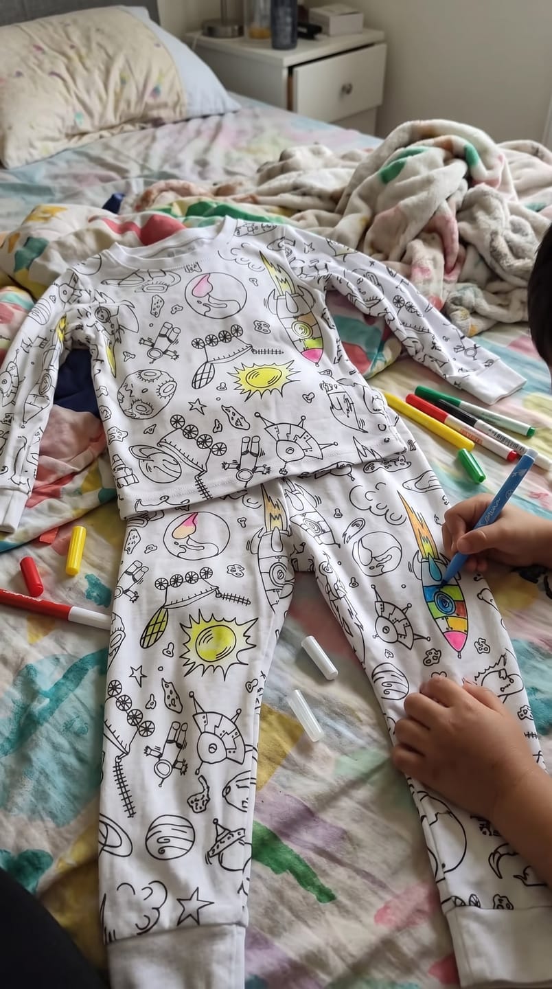 Customer photo review of Pijama Infantil para Colorear