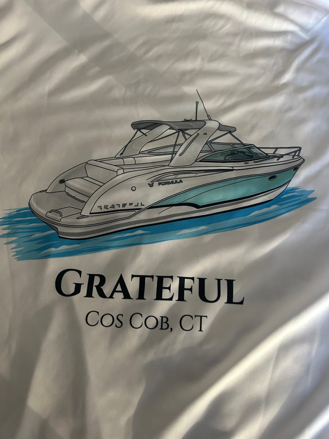 Customer photo review of Custom Digital Boat Artwork