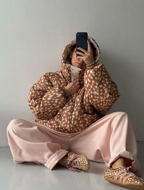 Customer photo review of Laura Reversible Hooded Puffer Jacket