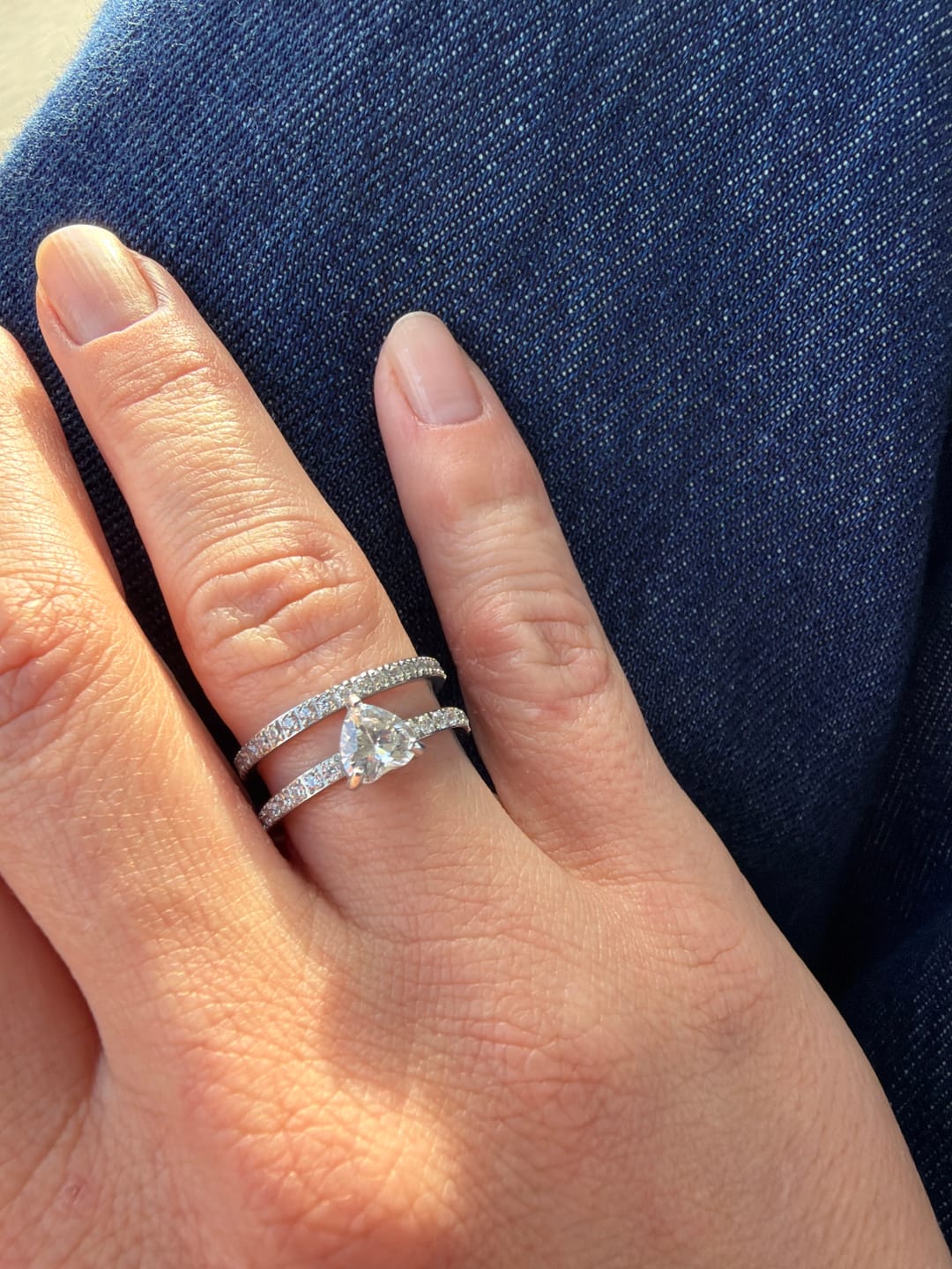 Customer photo review of Drop Heart Ring | 18K vergoldet