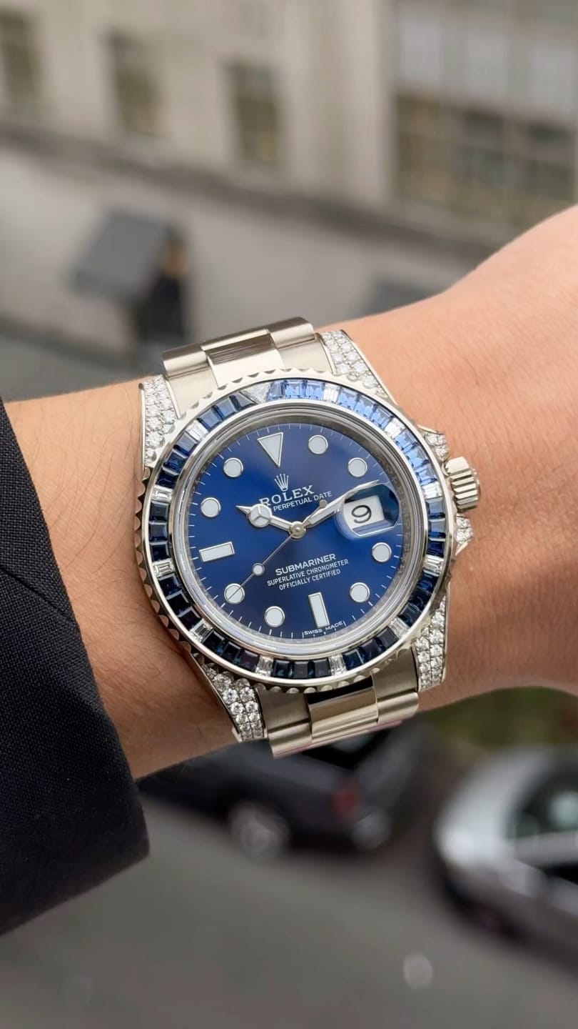 Customer photo review of Submariner Date 40mm 116659SABR White Gold Blue Dial Sapphire Diamond Bezel