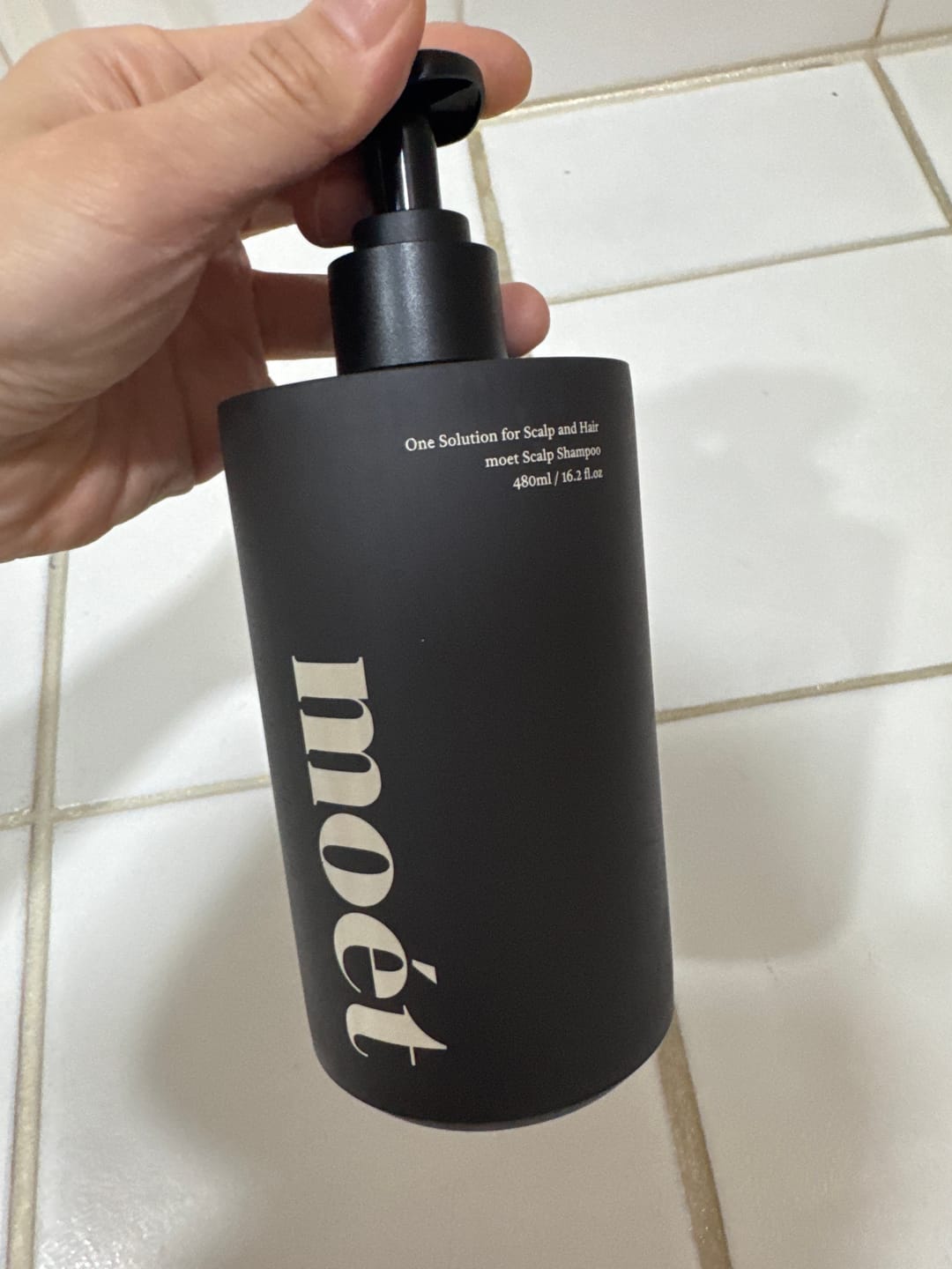 Customer photo review of moét Scalp Shampoo — Sulfate-Free Scalp Care 480ml