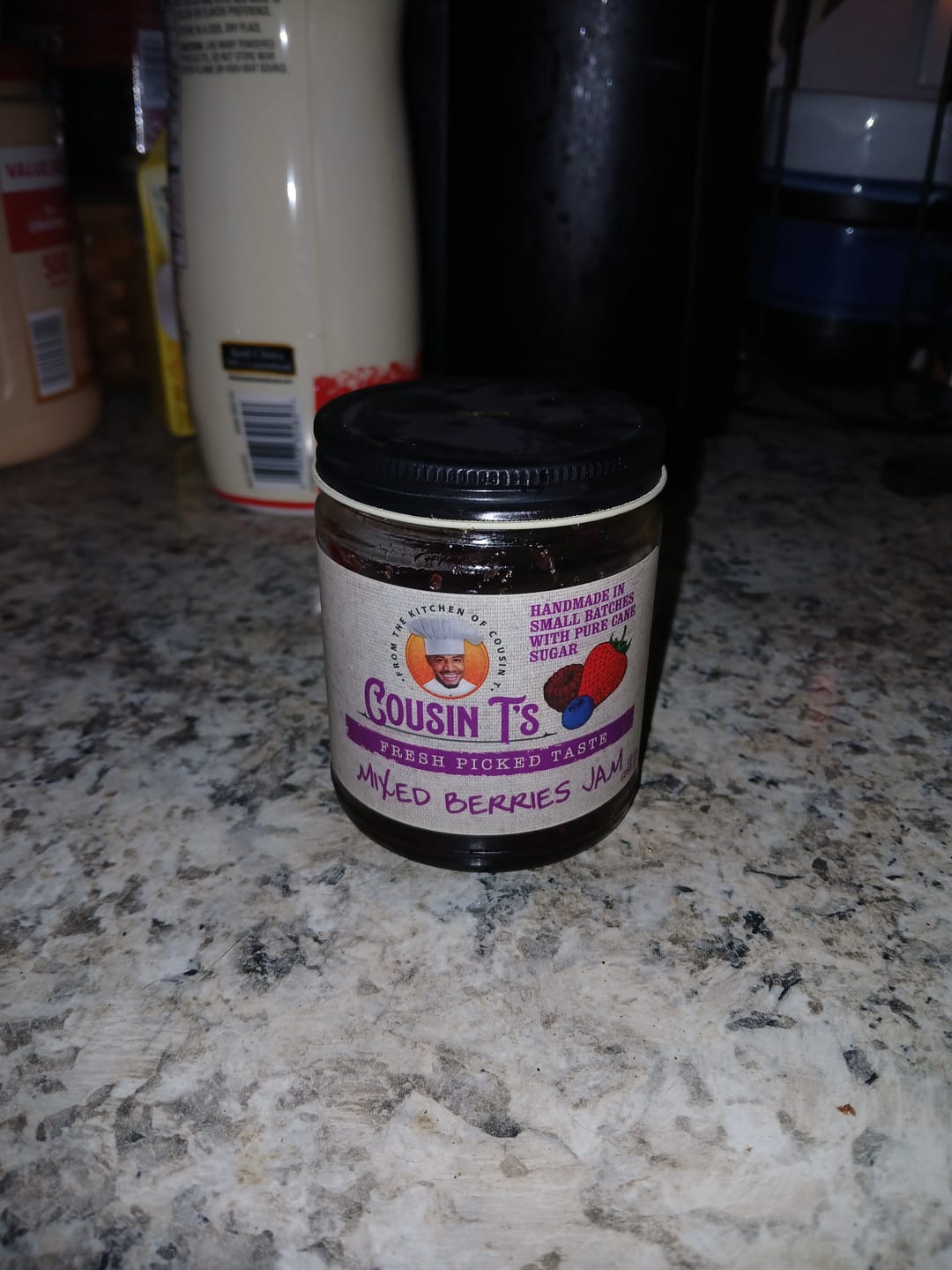 Customer photo review of Cousin T's Gourmet Mixed Berries Jam