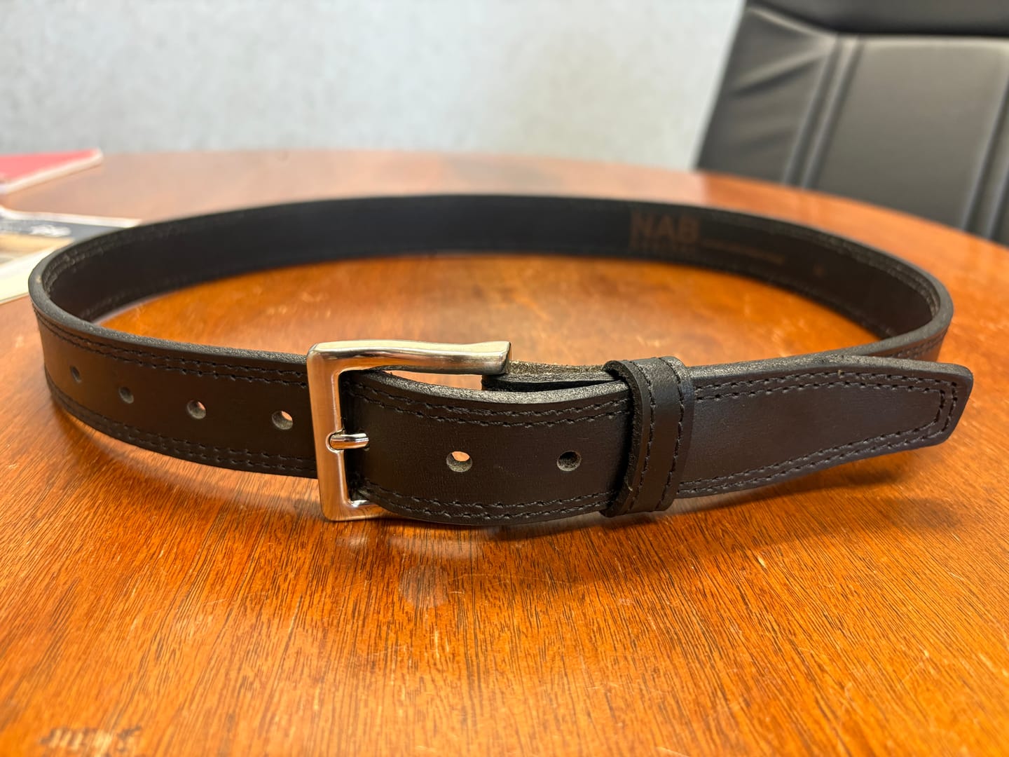 Customer photo review of The Milestone Belt - Black Formal 100% Real Leather Belt