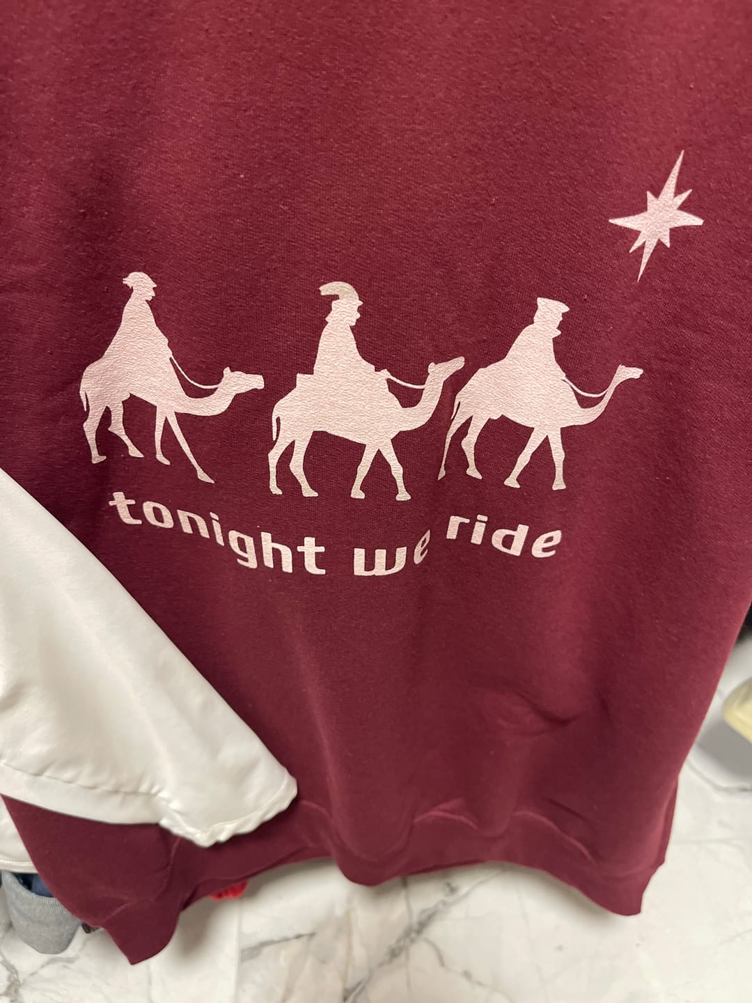 Customer photo review of Tonight We Ride, 3 Wise Men - Christmas Sweatshirt