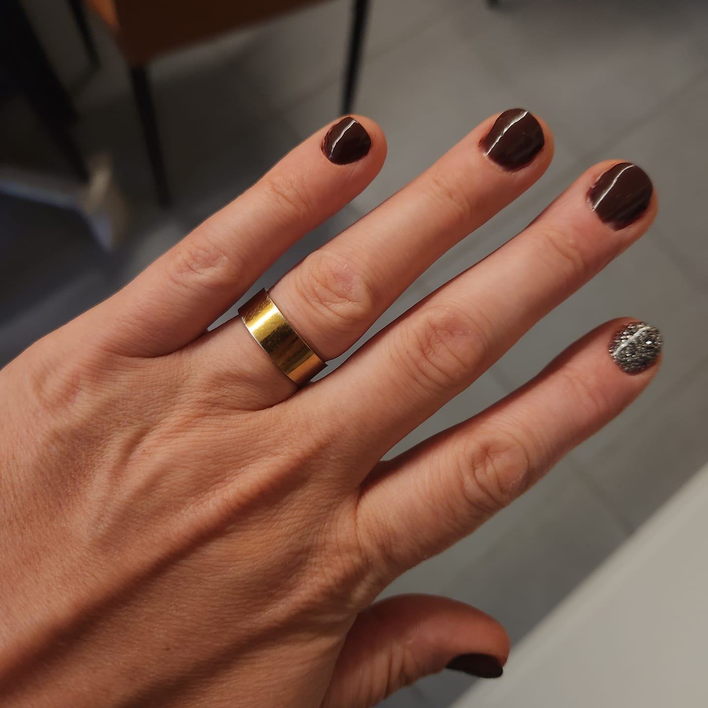 Customer photo review of Crystal Silver Dipping Powder