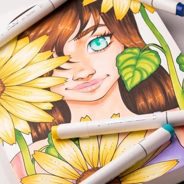 Customer photo review of Ohuhu Bleedproof Double-Sided Marker Pad, Spiral-Bound