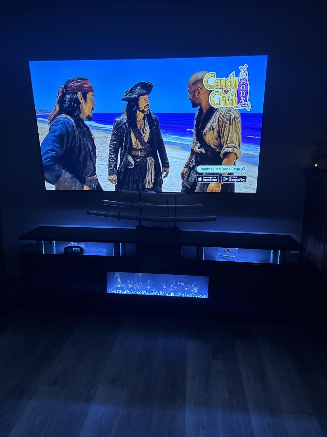 Customer photo review of LED Fireplace TV Stand