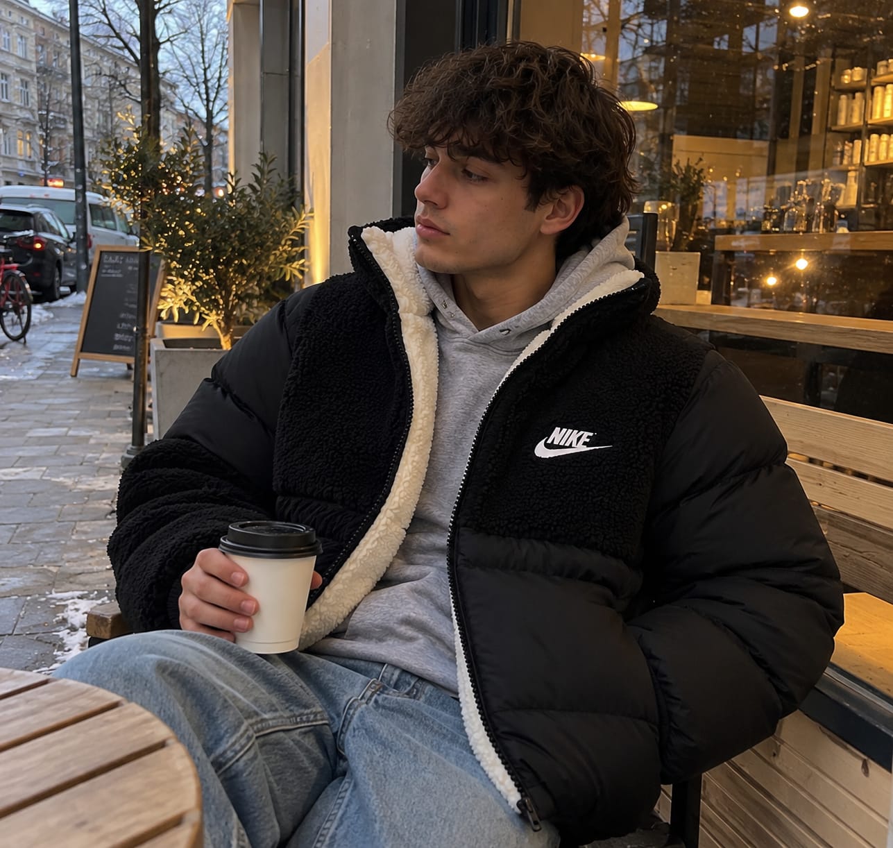 Customer photo review of Nike – Wendbare Sherpa-Pufferjacke