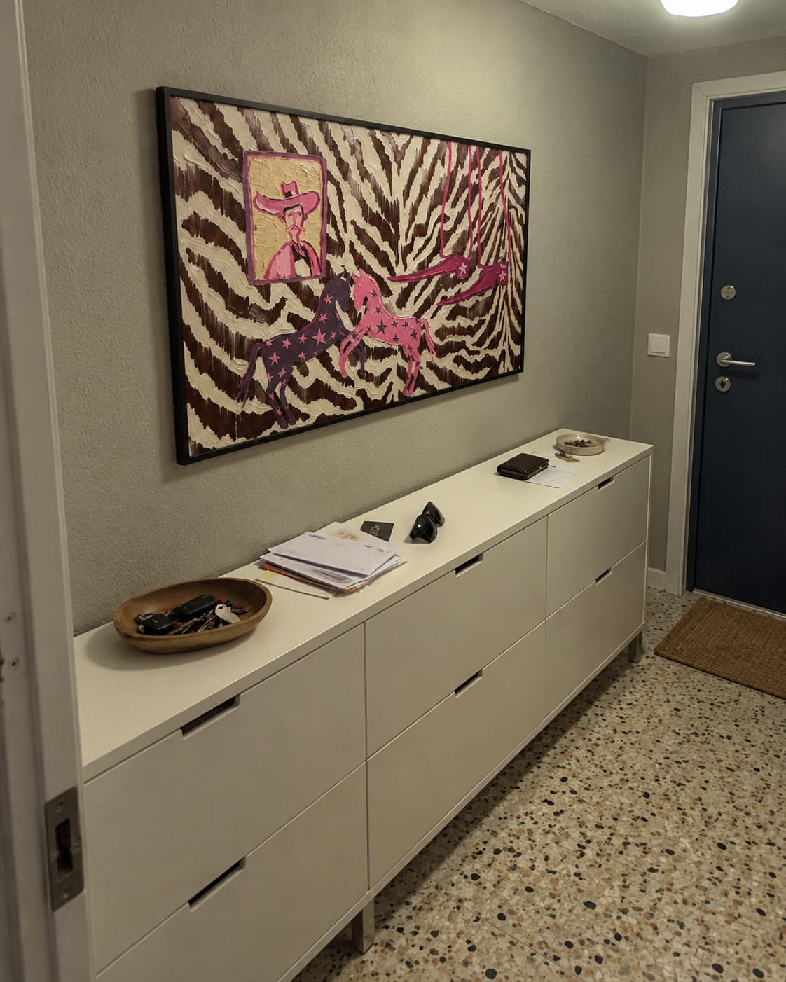 Customer photo review of Pink Horse Wall Art | Zebra Range