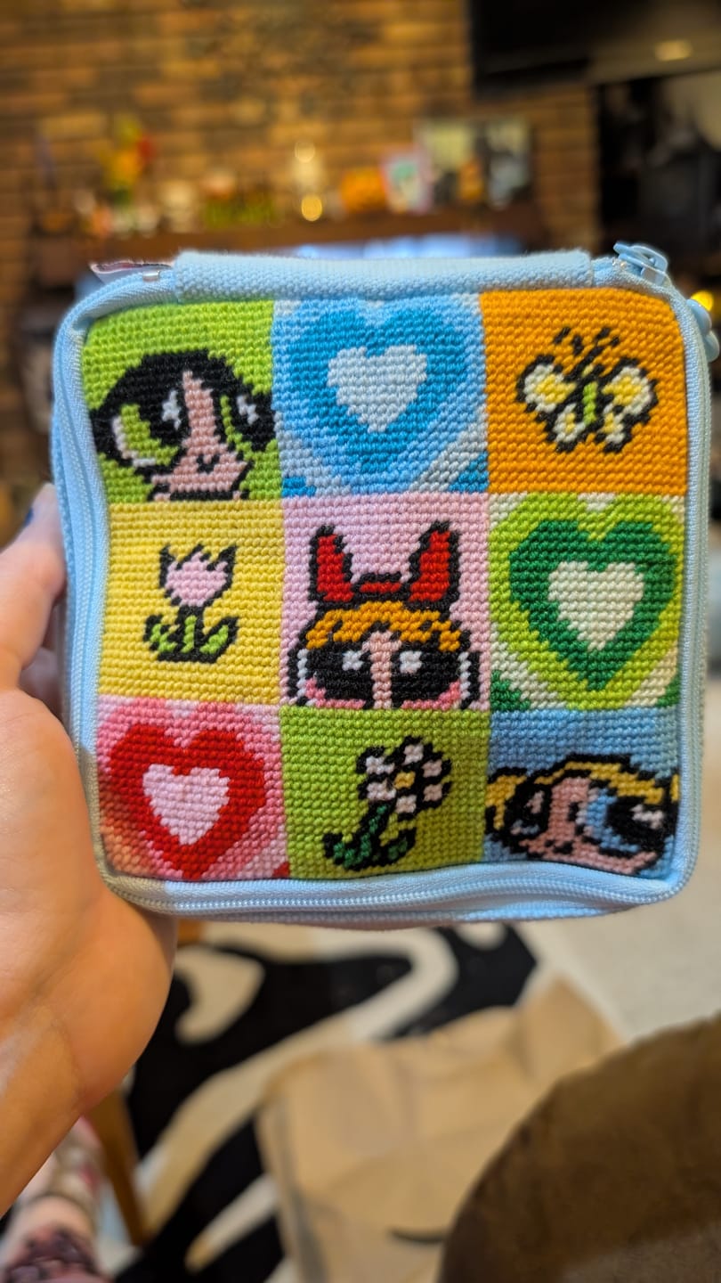 Customer photo review of PERFECT GIRL FORMULA - Needlepoint Pouch Kit