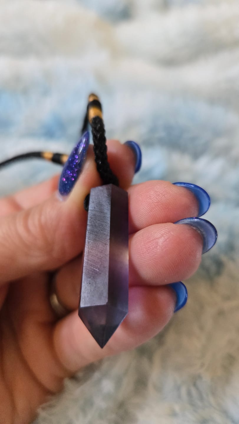 Customer photo review of Natural Fluorite Necklace