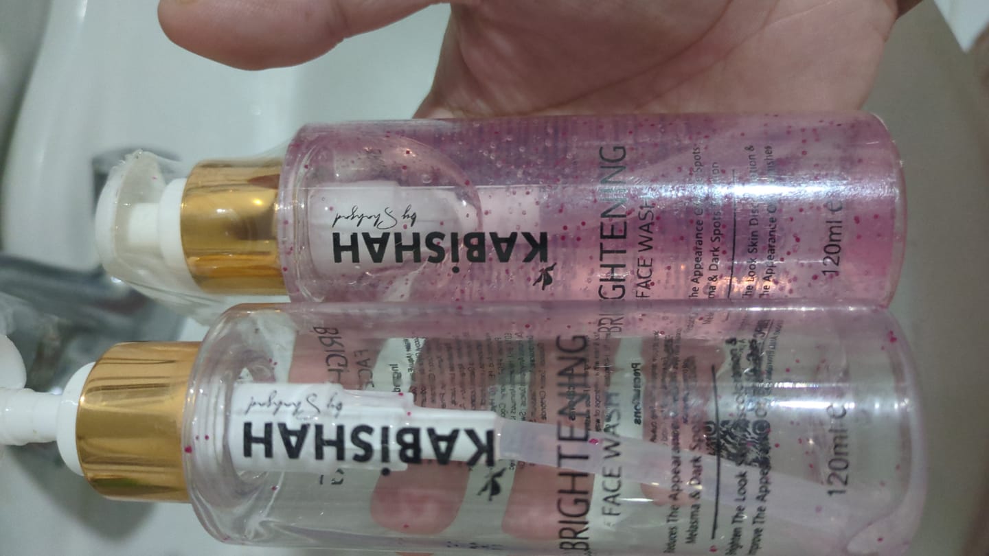 Customer photo review of LuminaBright Whitening Face Wash
