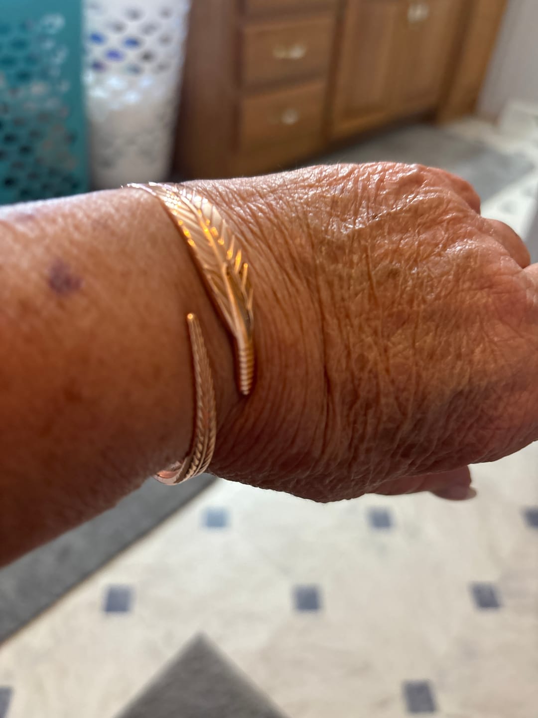 Customer photo review of Vera's Root Copper Bracelet