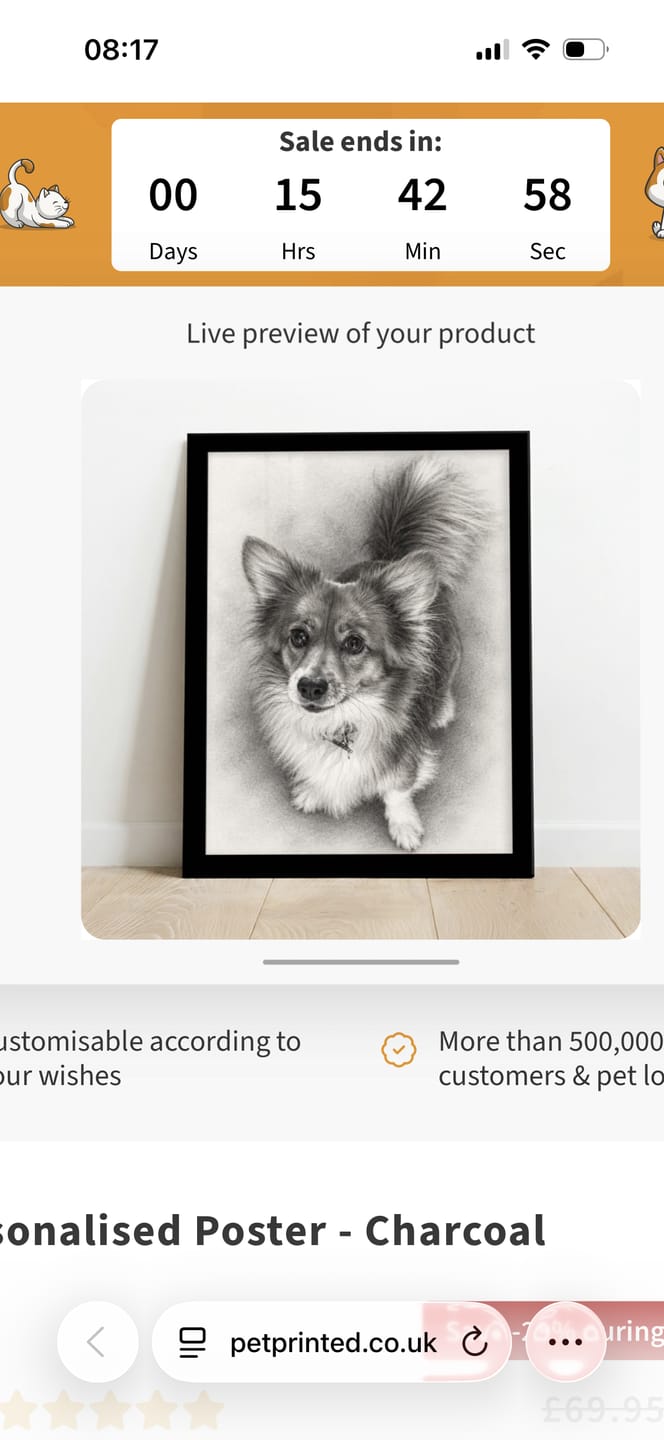 Customer photo review of Personalised Poster - Watercolour Realistic Portrait