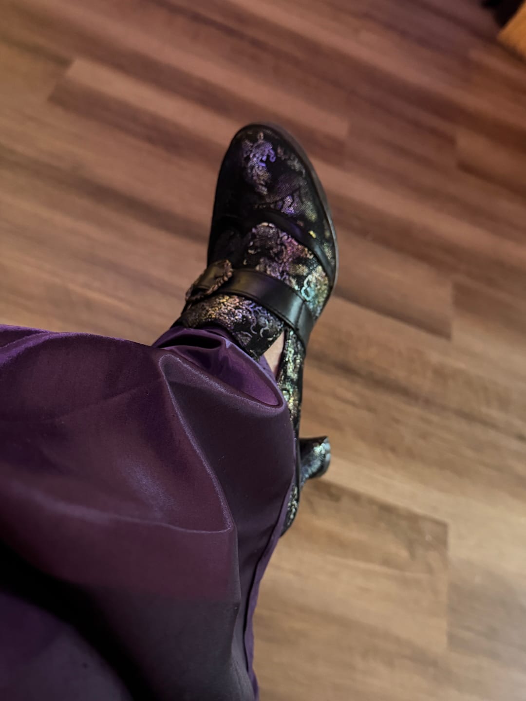Customer photo review of Iridescent Elegance Buckle Pumps