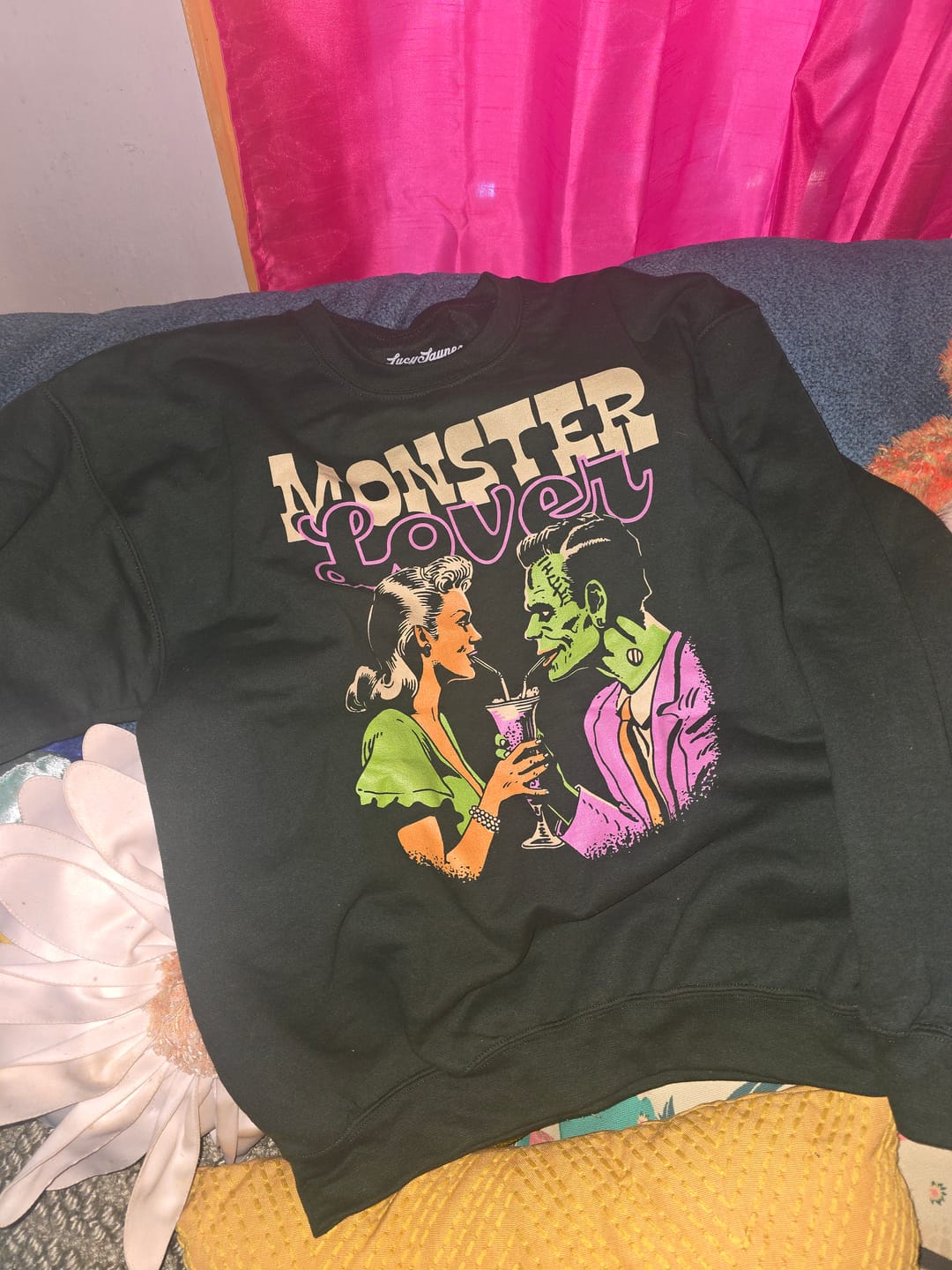Customer photo review of Monster Lover Sweatshirt