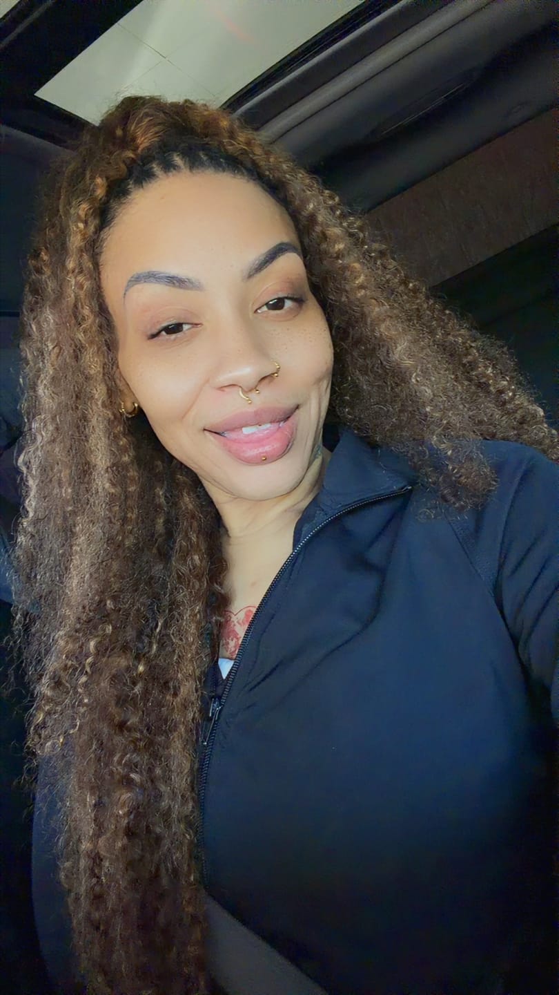 Customer photo review of #4/#30 Mix Color Blend Water Curly Crochet Human Hair