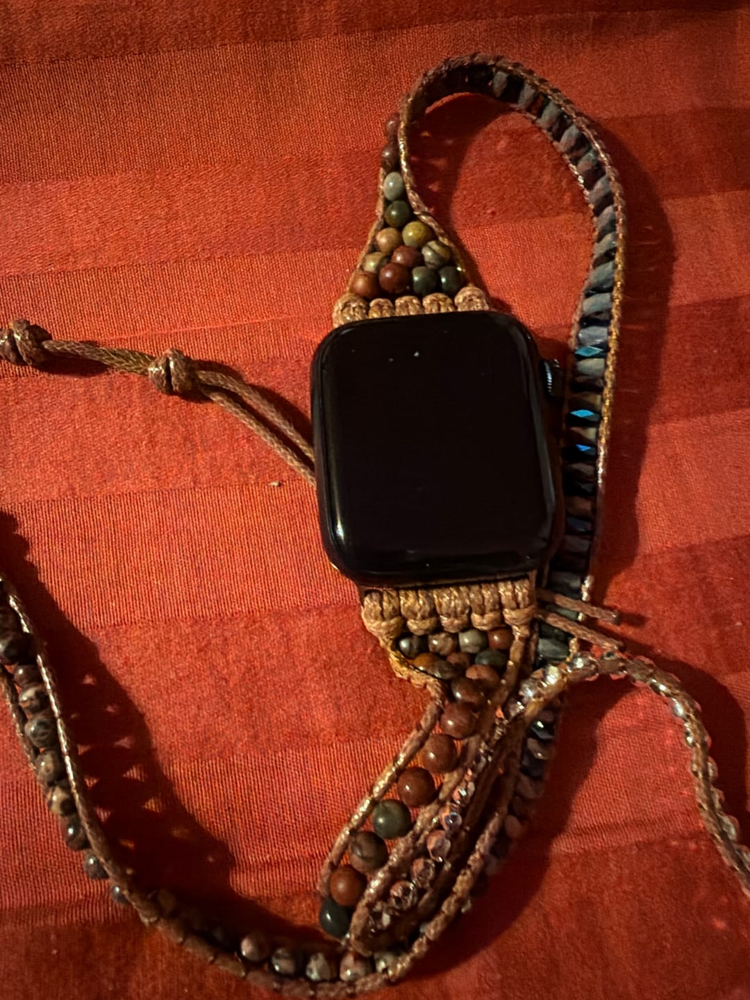 Customer photo review of Russet Sage Apple Watch Strap
