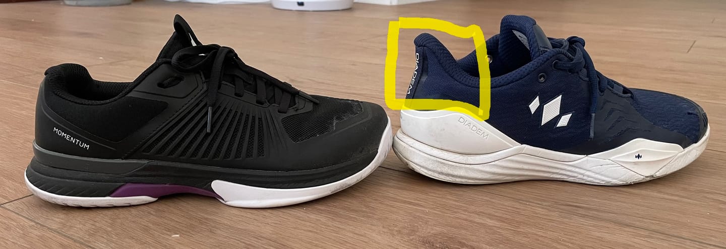 Customer photo review of CUURT Momentum - Wide Toe Box Court Shoes (Unisex)