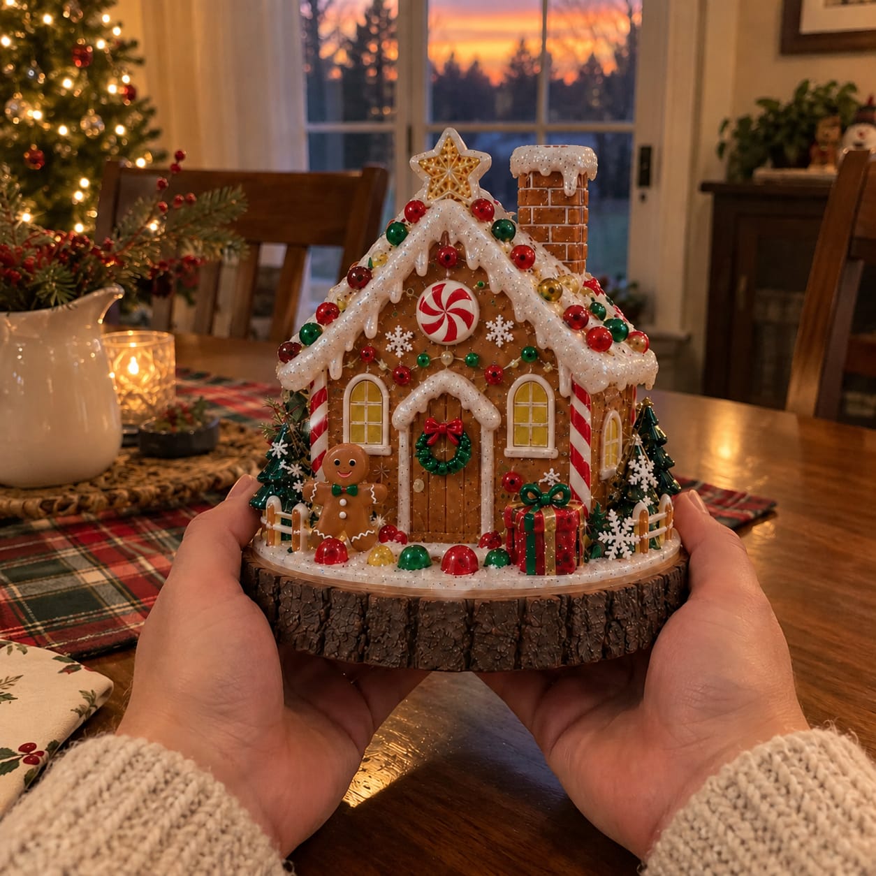 Customer photo review of Resin Christmas Tree Night Light DIY Kit, 2026 New Holiday Craft Gift, Glowing Christmas Tree with Mold, Lights and Charms