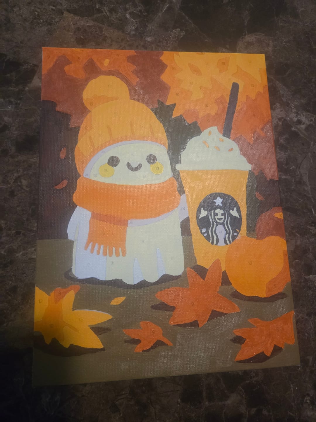 Customer photo review of 6 Mini Paintings - Spooky Autumn Set