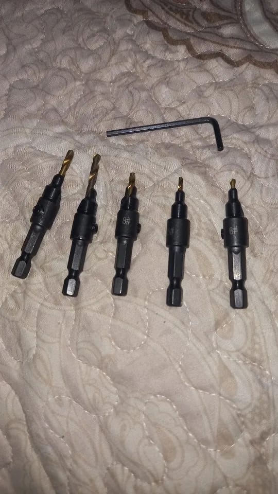 Customer photo review of Countersink Drill Bit Set for #5–#12 Screws, 5-Piece