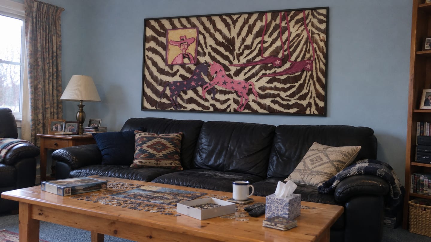Customer photo review of Pink Horse Wall Art | Zebra Range