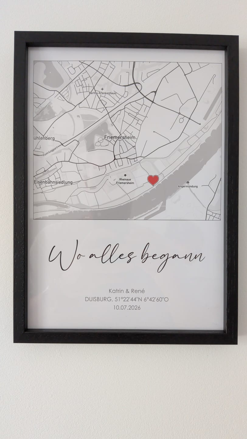 Customer photo review of Wo alles begann - Personalisiertes Poster