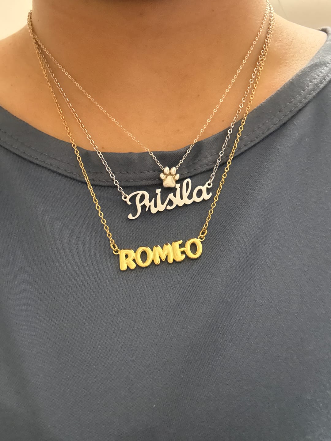 Customer photo review of Custom Name Necklace