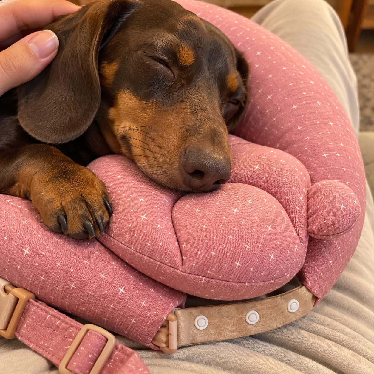 Customer photo review of TravelDog® - Cozy Lap Pillow