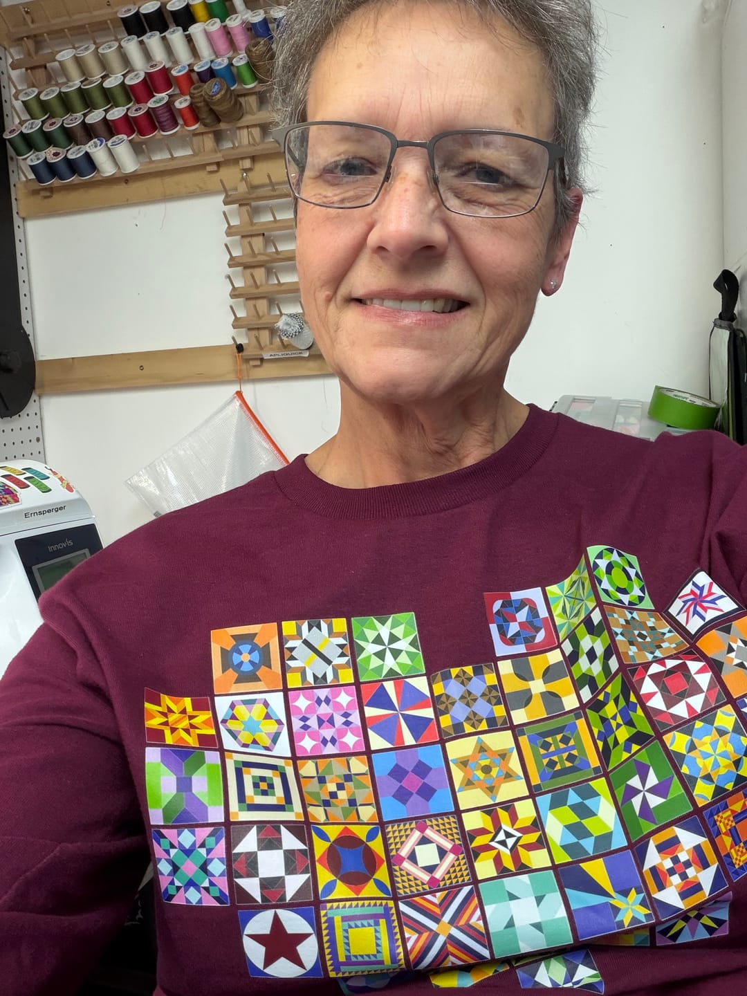 Customer photo review of States of quilt Long Sleeve T-shirt