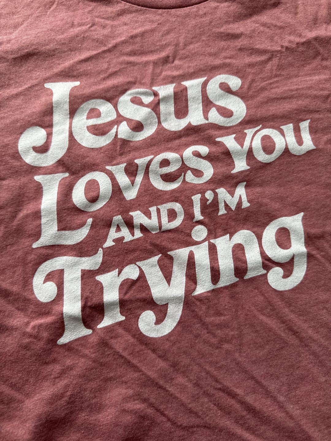 Customer photo review of Grace In Progress T-Shirt