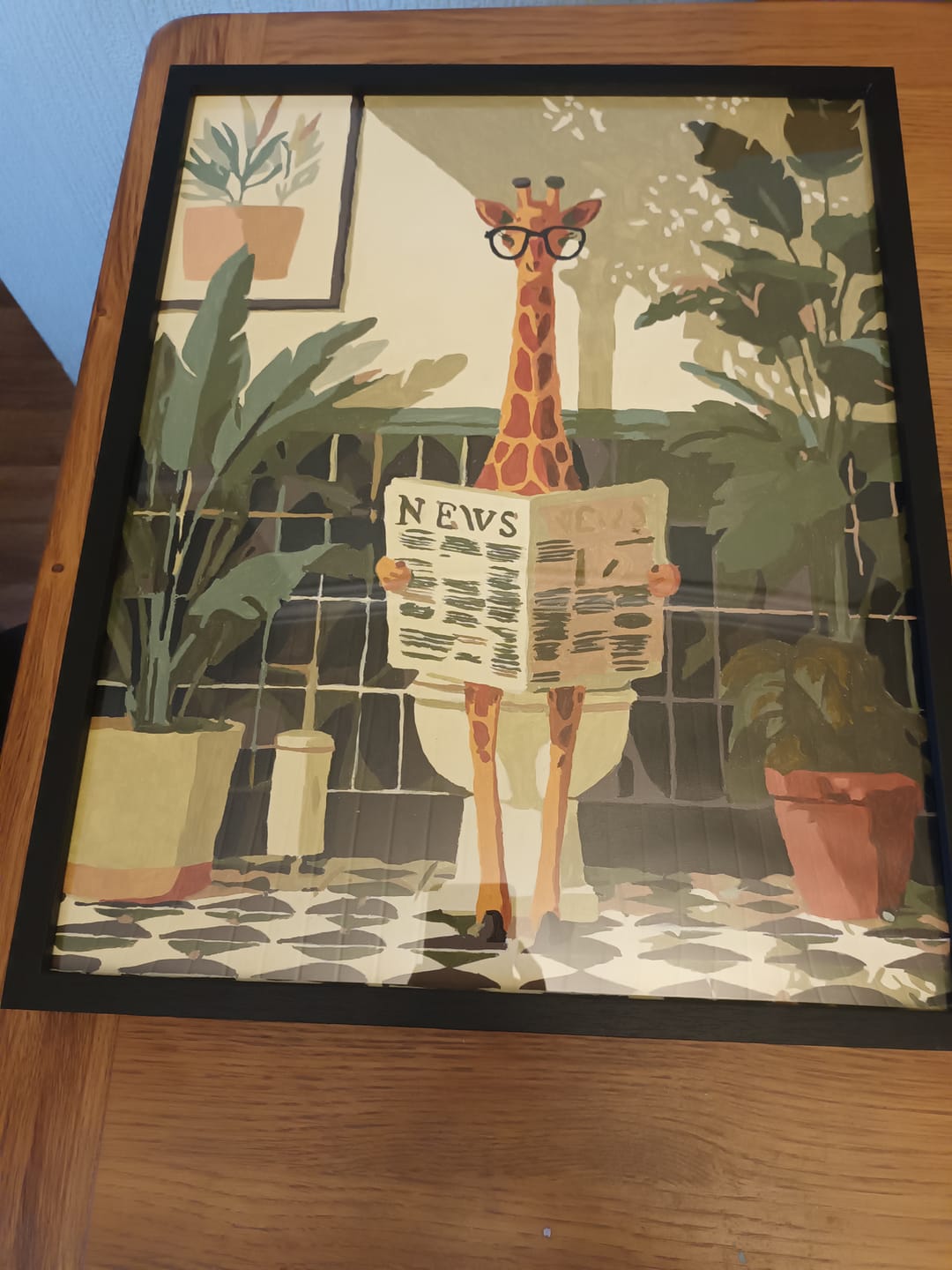 Customer photo review of Giraffe News | Paint by Number