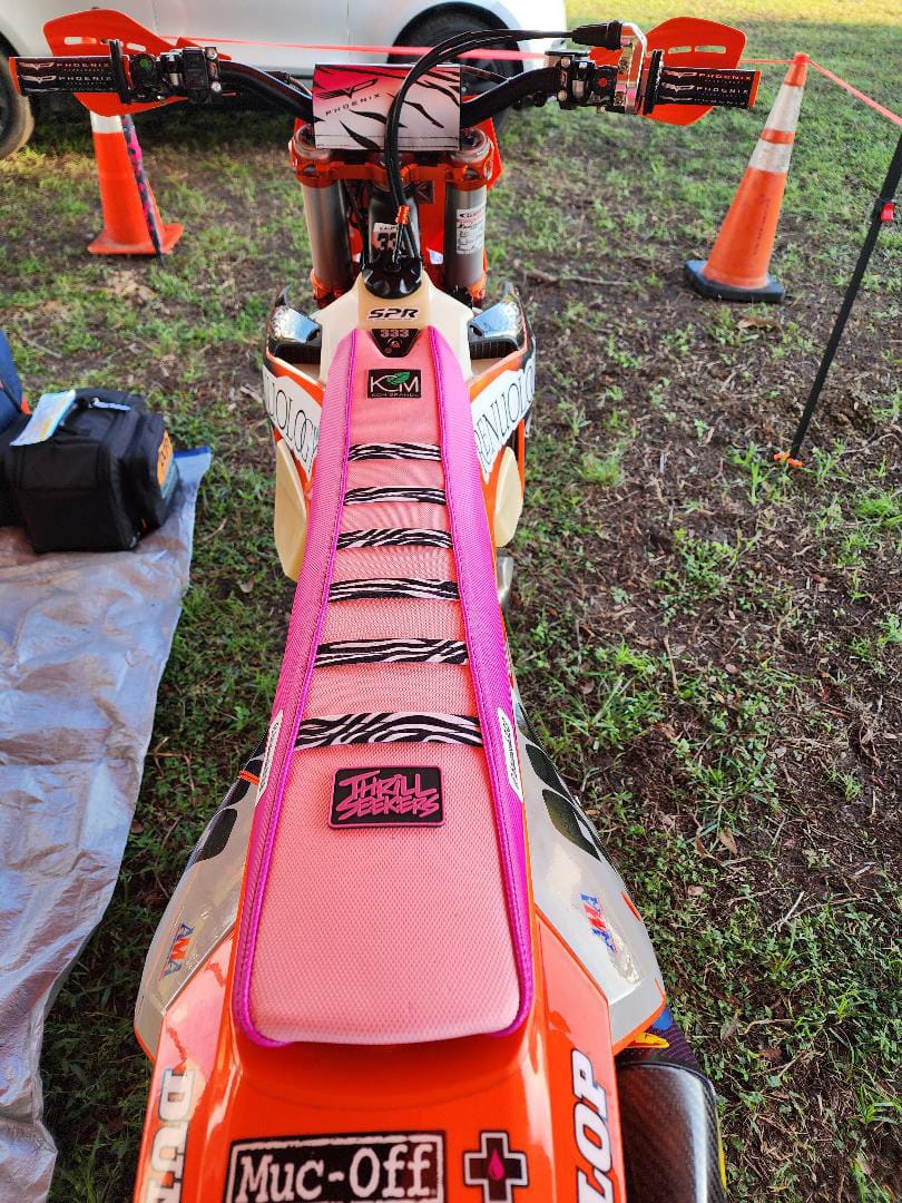 Customer photo review of Custom Seat Cover: 2024 KTM 450 XC-F