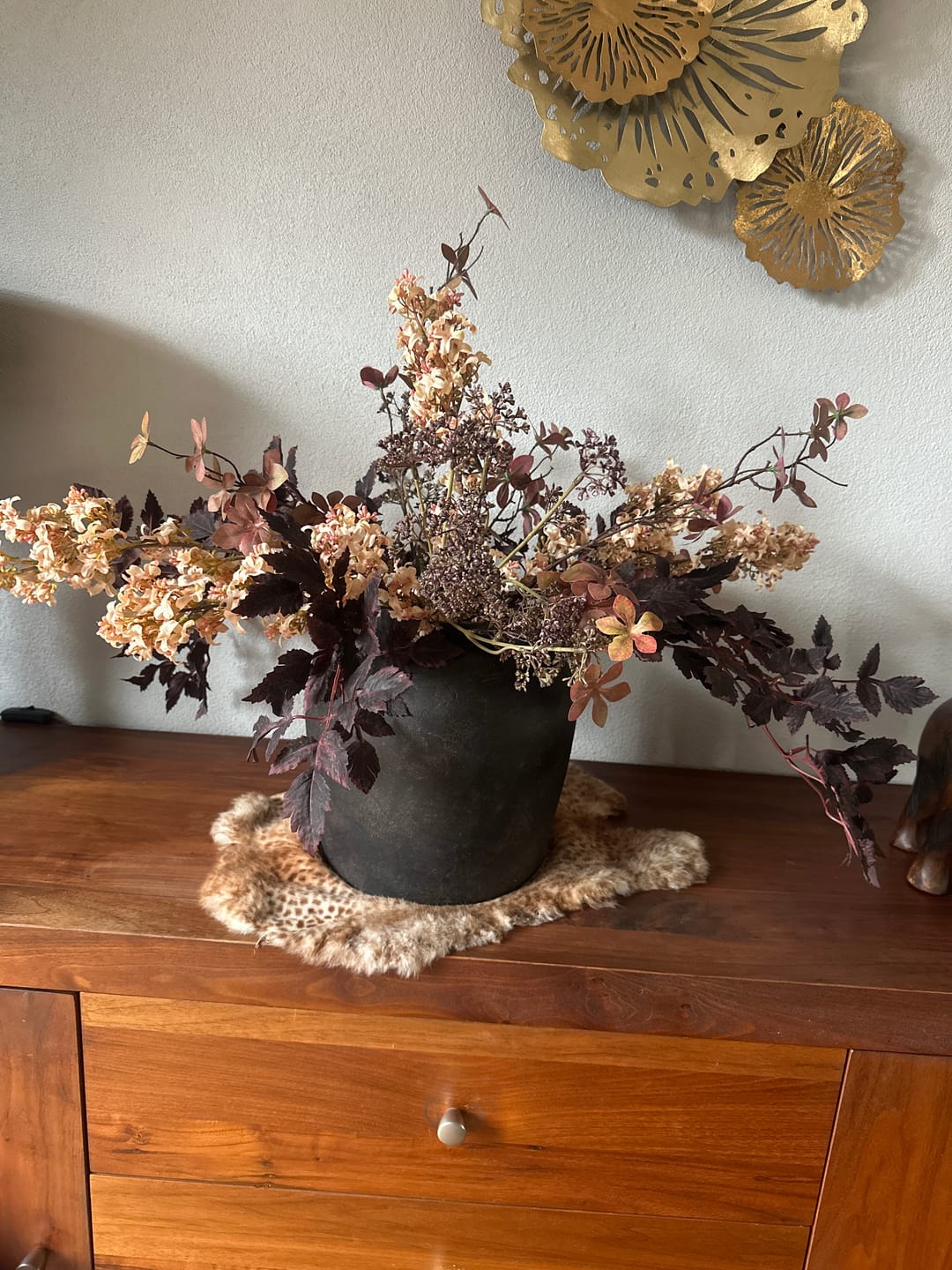 Customer photo review of Elara vaas - Donkerbruin
