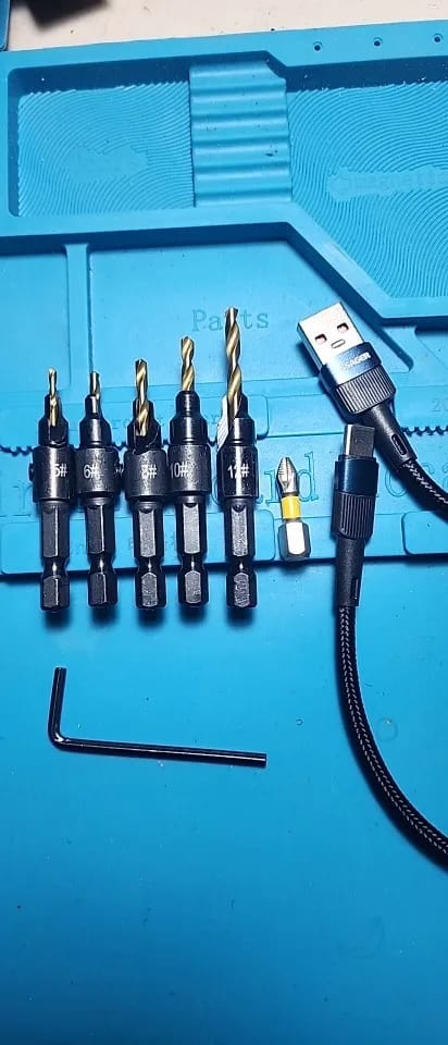 Customer photo review of Countersink Drill Bit Set for #5–#12 Screws, 5-Piece