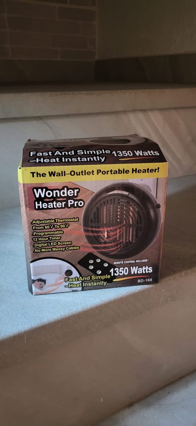 Customer photo review of Mini Calefactor Portátil 1350 W con Mando a Distancia