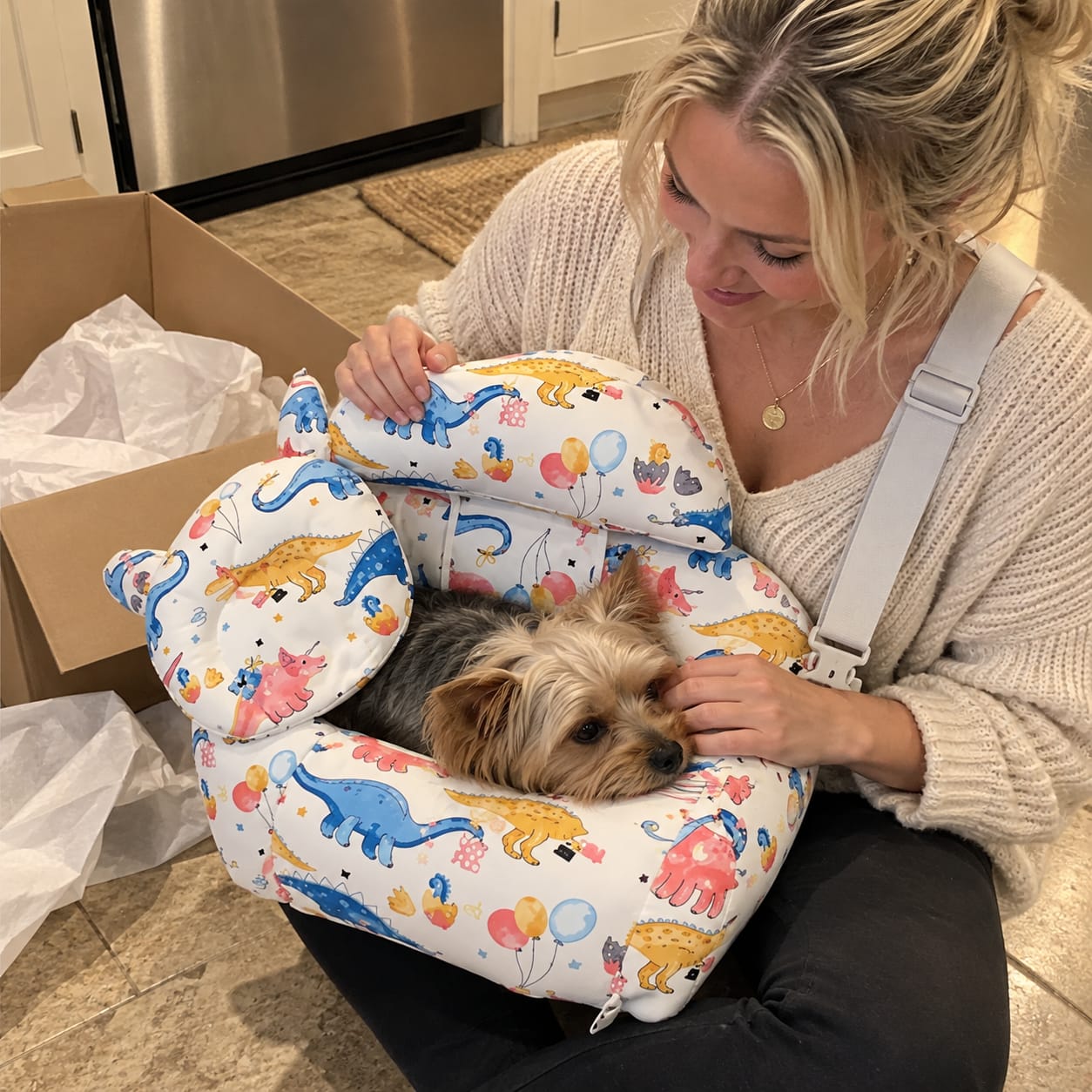 Customer photo review of TravelDog® - Cozy Lap Pillow