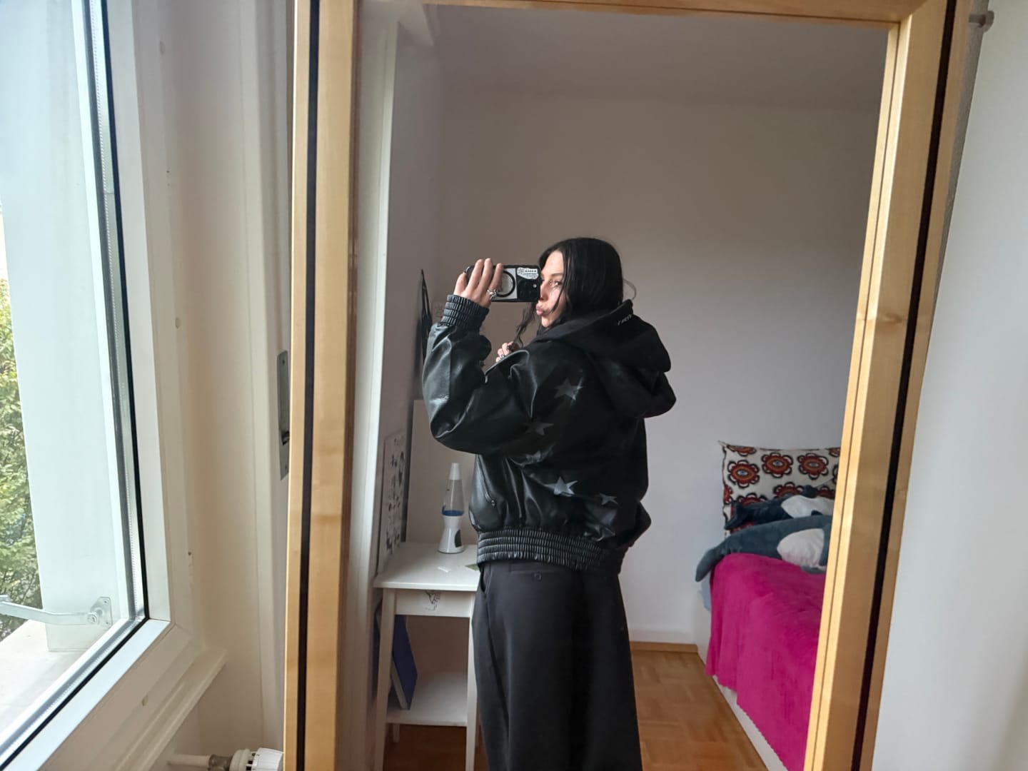 Customer photo review of Halo Leather Jacket