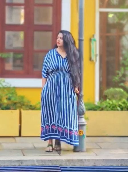 Customer photo review of Mrignayani Dabu Fit & Flare Maxi Dress