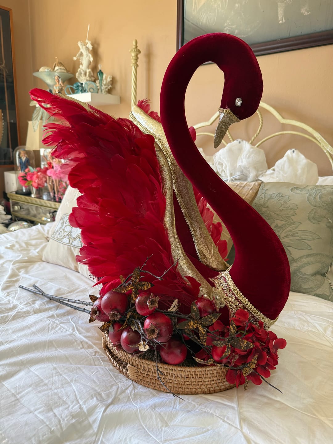 Customer photo review of Royal Velvet Swan Holiday Décor