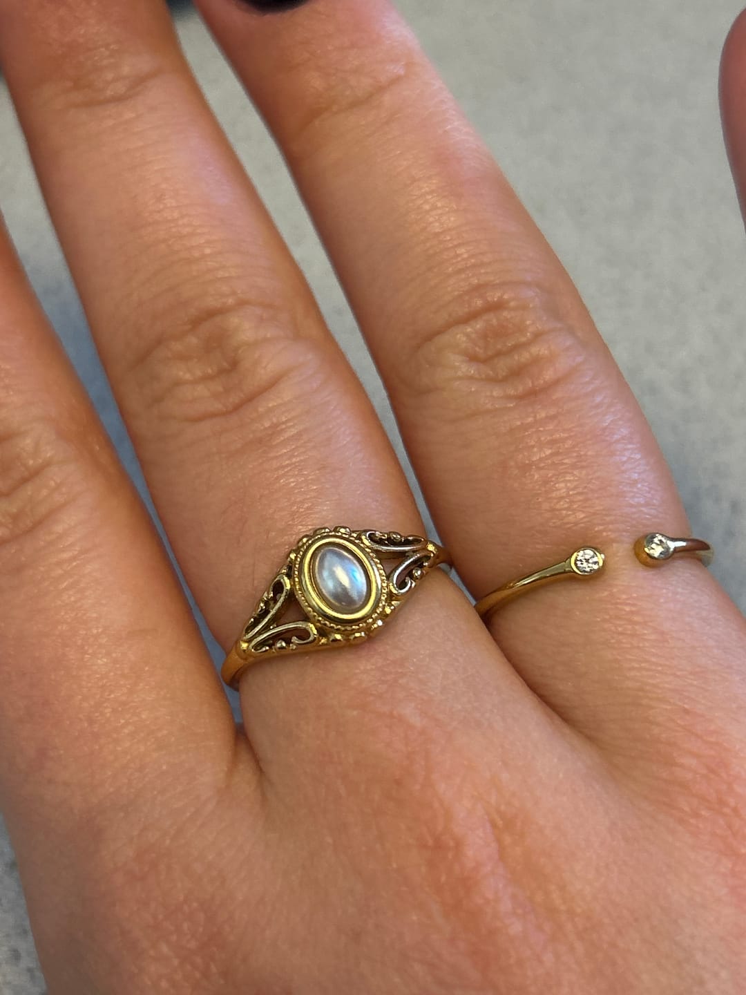 Customer photo review of Vintage Royal Pearl Ring