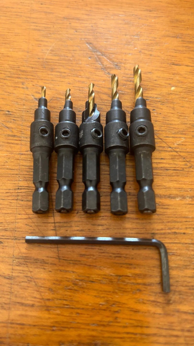 Customer photo review of Countersink Drill Bit Set for #5–#12 Screws, 5-Piece