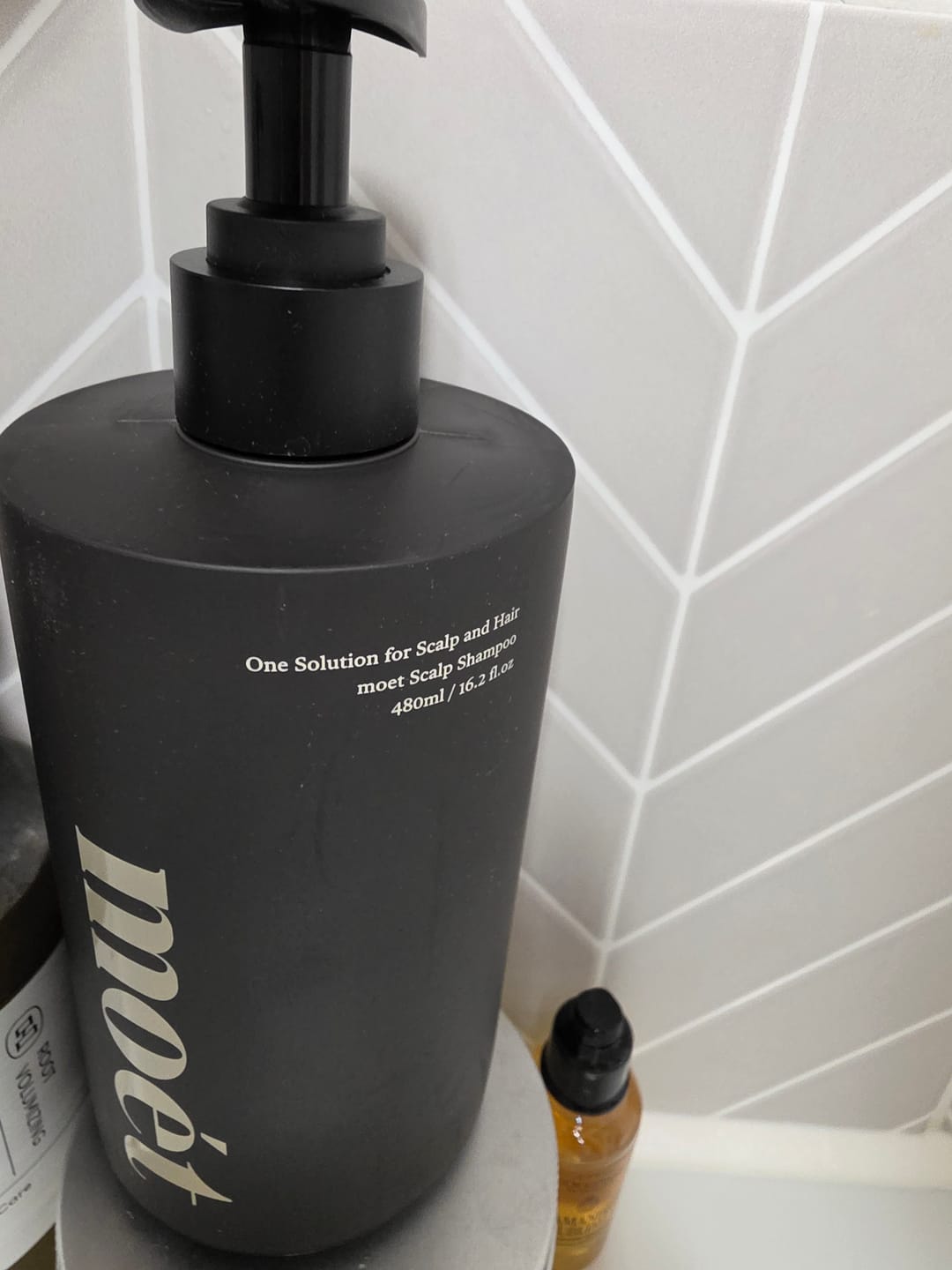 Customer photo review of moét Scalp Shampoo — Sulfate-Free Scalp Care 480ml